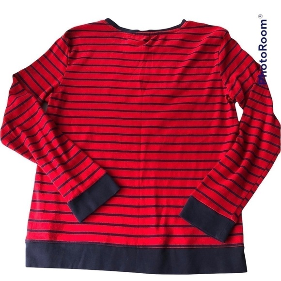 LOVE Ellen Degeneres RED pajamas PJ sleeping top. Crew neck pyjamas. Size Small - Picture 3 of 6